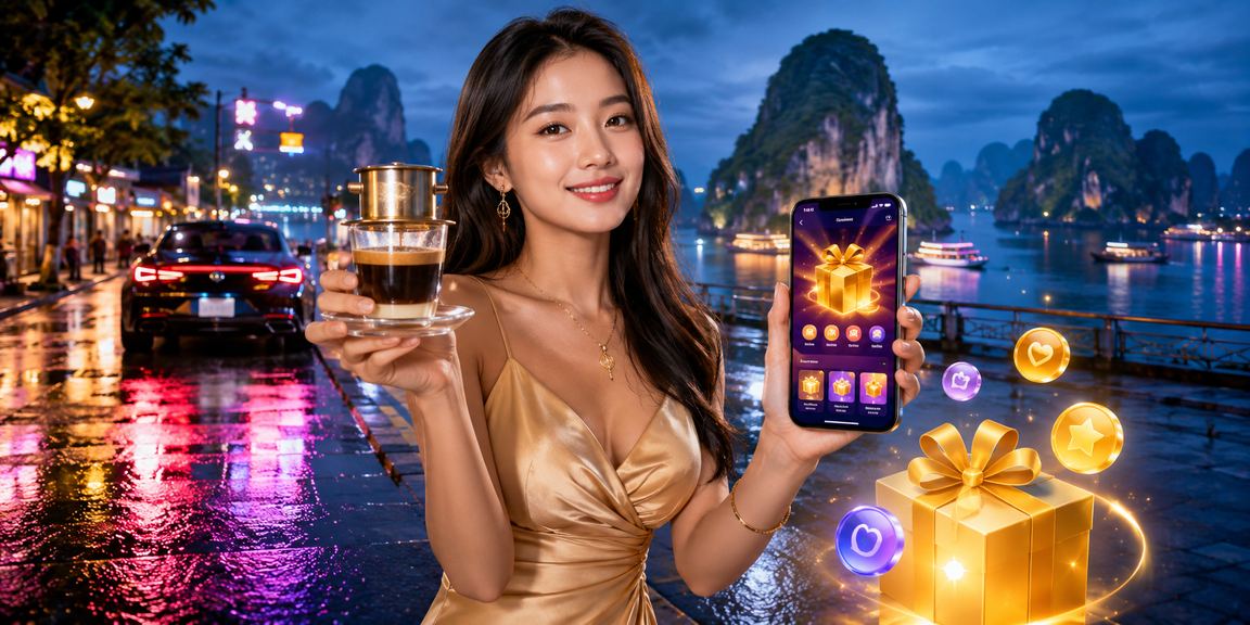 Khách chơi sử dụng thiết bị di động tại Hạ Long